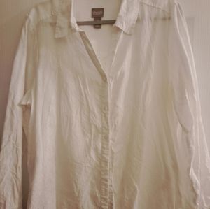 Chicos Linen/Cotton blouse size two